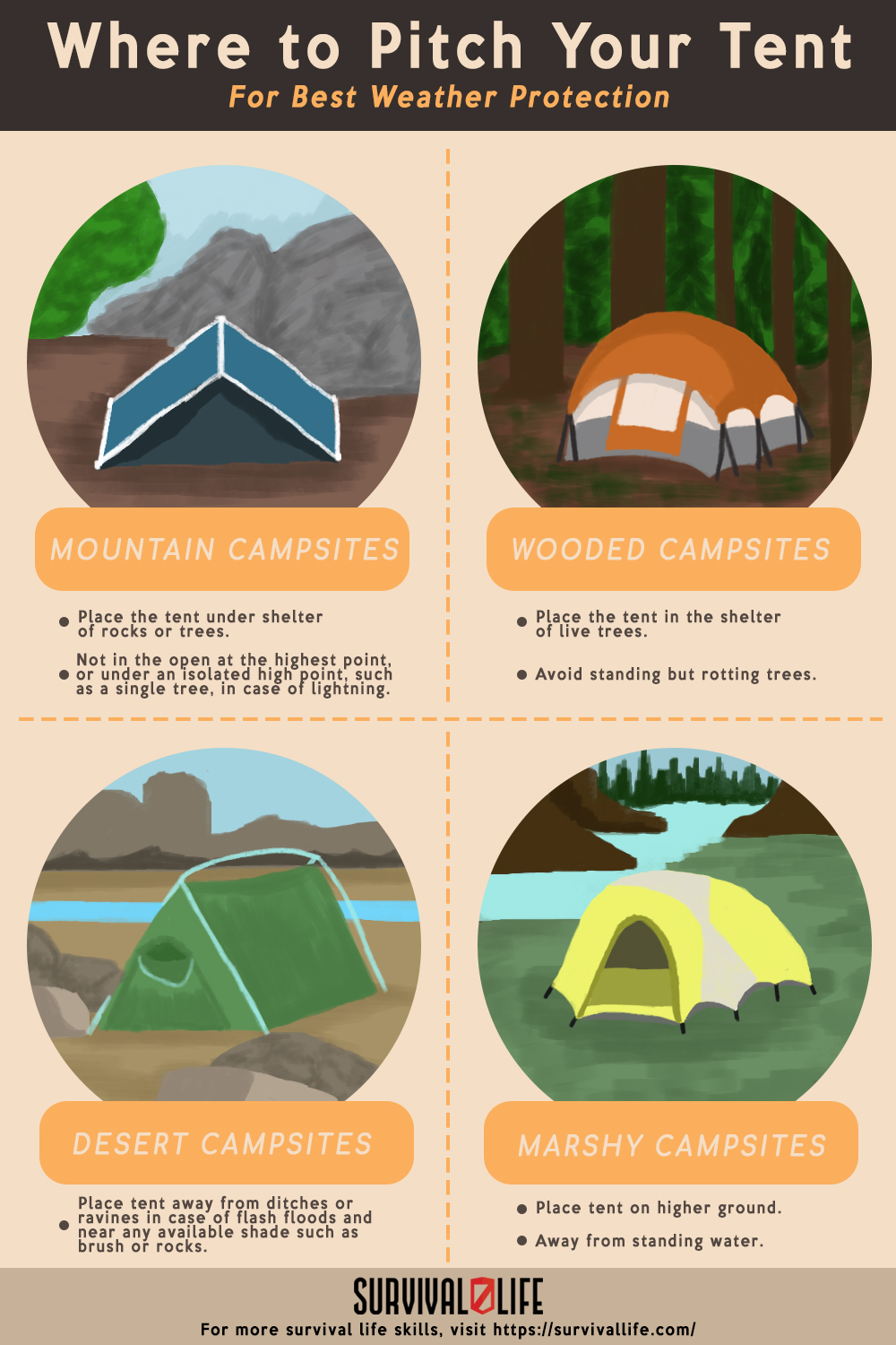 Where to Place Your Tent | infographics
