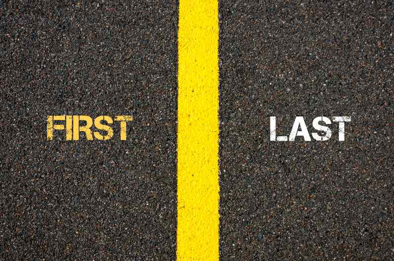 Antonym concept of FIRST versus LAST written over tarmac-Simple Packing Tips
