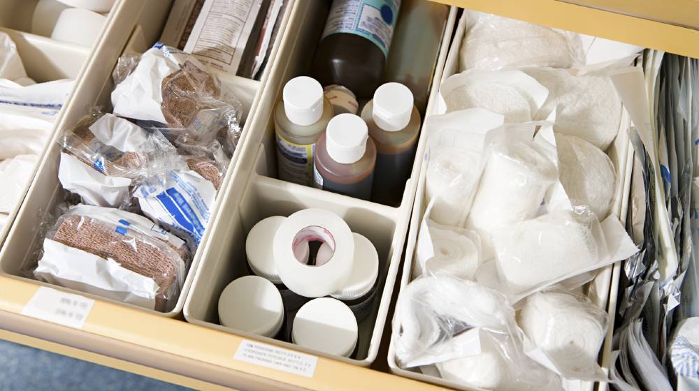 Drawer of medical supplies | Medical Supplies: Complete List Every Prepper Should Own | featured