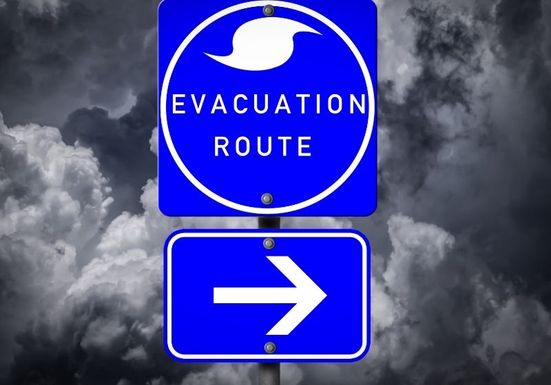 Evacuation sign |  List of the best hurricane preparations