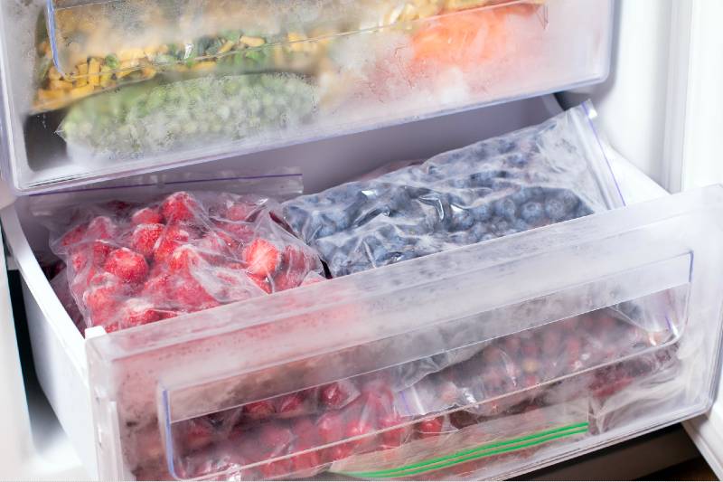 Frozen Organic Berries in Reusable Plastic Bags - Hurricane Hacks