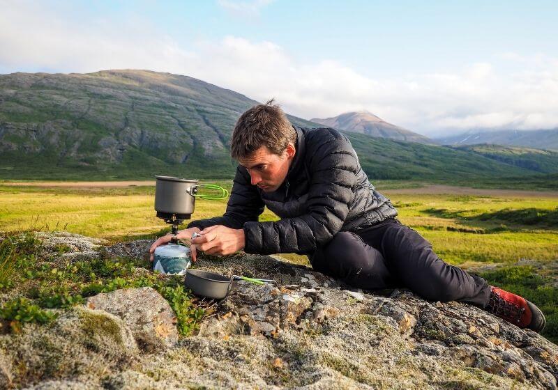 Breakfast in front of the tent |  The best portable camping stoves