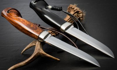 Hunting-knife-handmade-on-a-black-background | What You Must Look for in a Survival Knife | featured