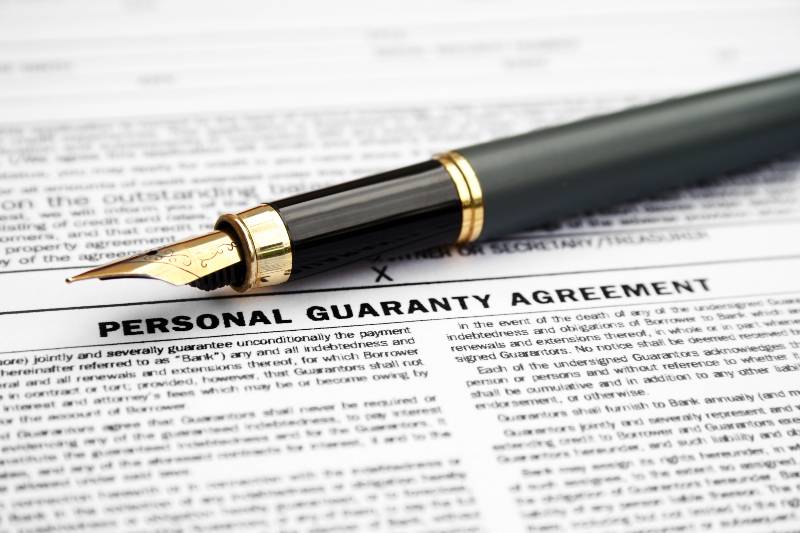 Personal guaranty agreement-Survival Economic Collapse