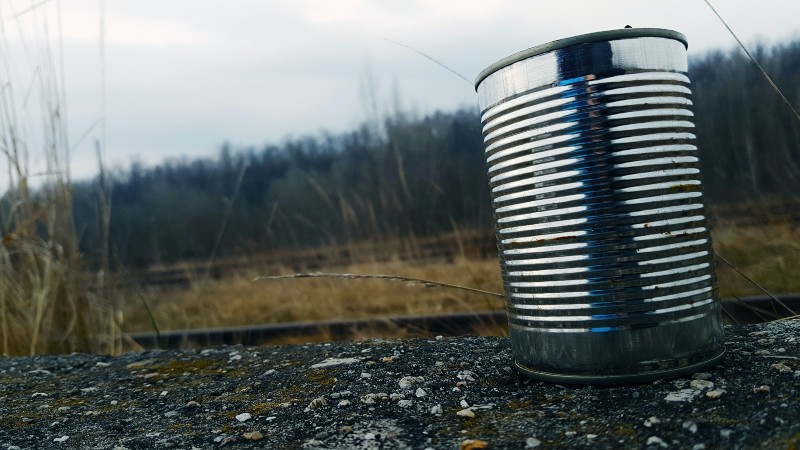 Tin Can on Gravel Surface | Camping Food Hacks