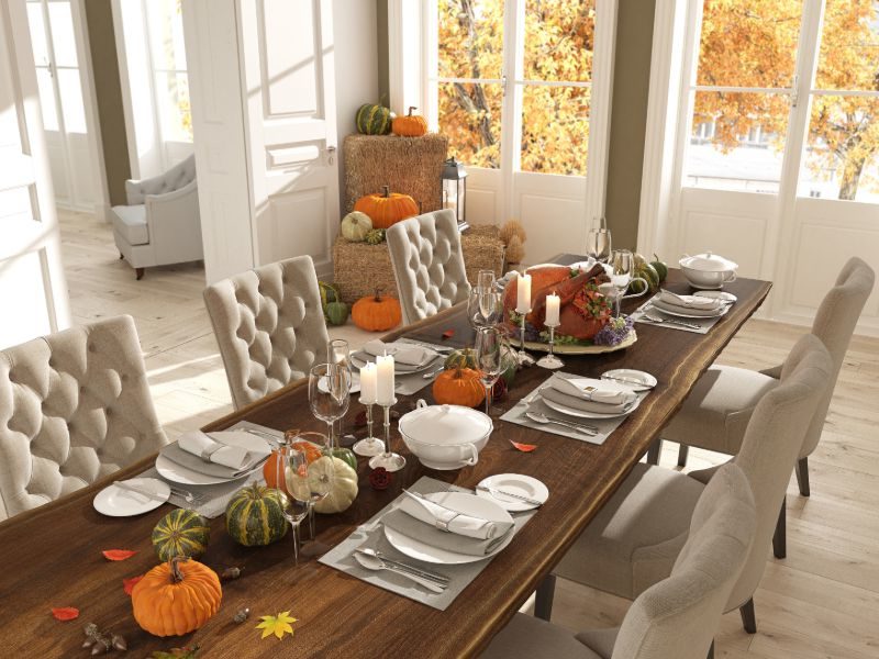 Cozy nordic kitchen apartment Thanksgiving fall | Thanksgiving prep