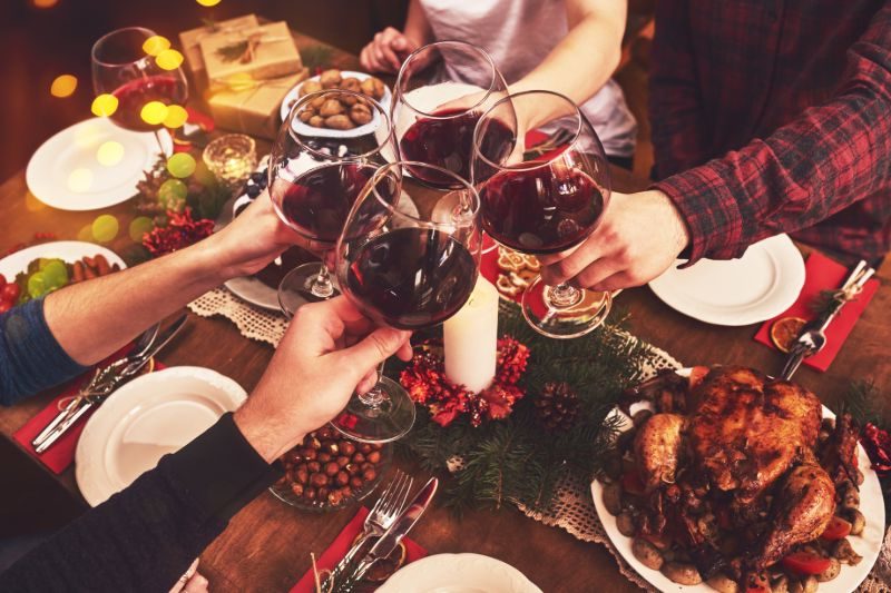People cheers celebrating Christmas | Thanksgiving prep