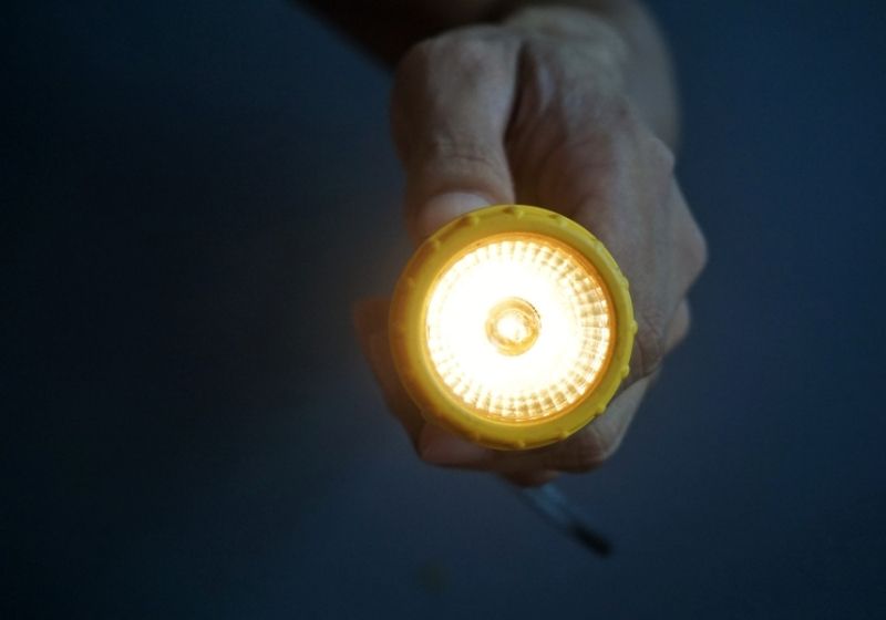 Using flashlight in the dark | attack on power grid