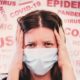 a woman with a mask on his face, scared by the news of the coronavirus covid-2019 | Terror By Vaccine | featured