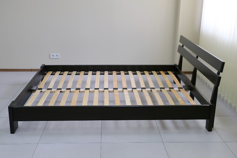 Black orthopedic bed | bed frame joinery