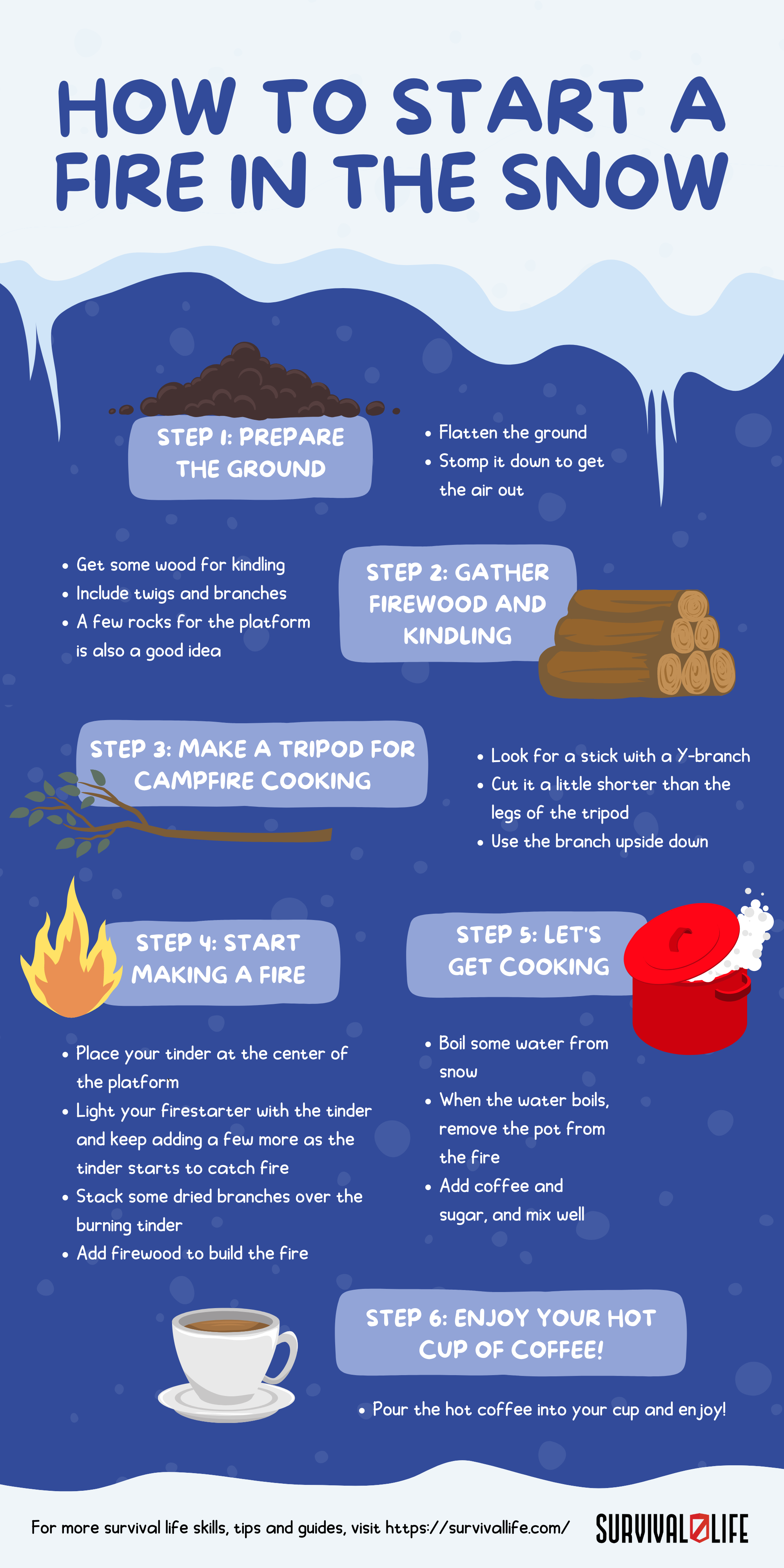 How To Start A Fire In The Snow