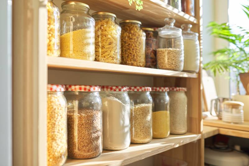 grain products in storage jars | Survival seed bank
