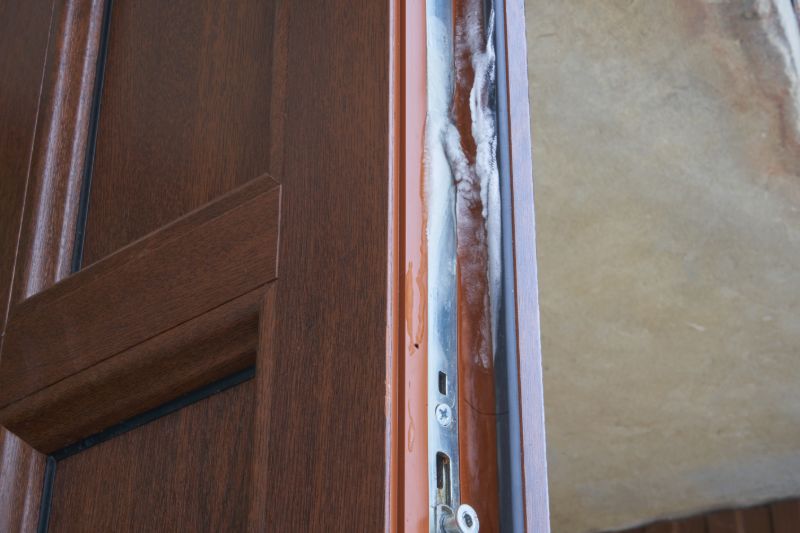 Frost on dooropen plastic doors frozen | Winter power outage