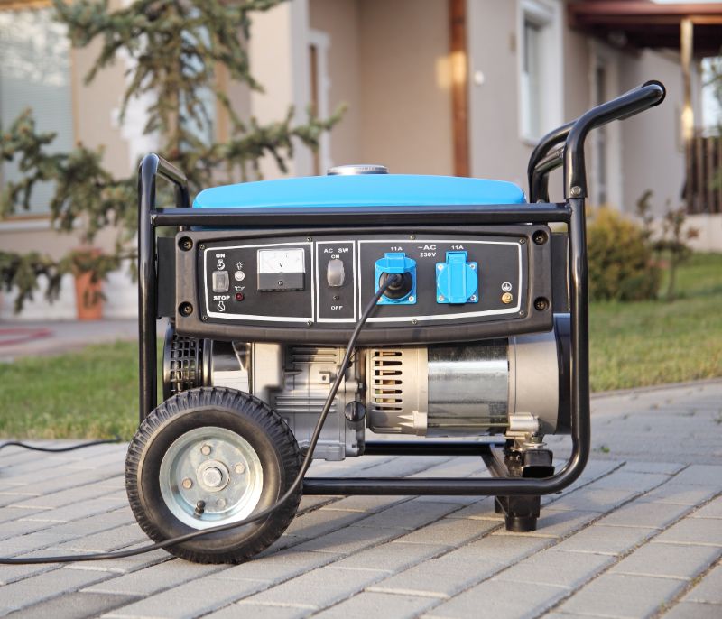 Gasoline powered portable generator home | Winter power outage