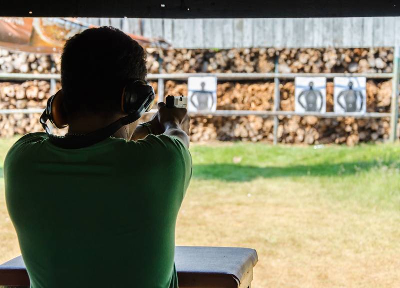 Outdoor gun shooting of target range | Mass Shooting