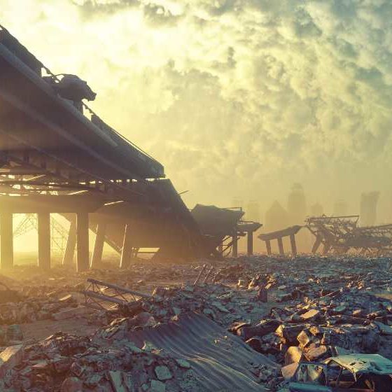Ruins of a city. Apocalyptic landscape | 15+ Survival Strategies for Any Situation: When Time is of the Essence | featured