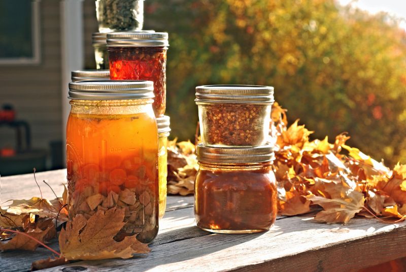 jars-home-canned-food-on-picnic preppers guide