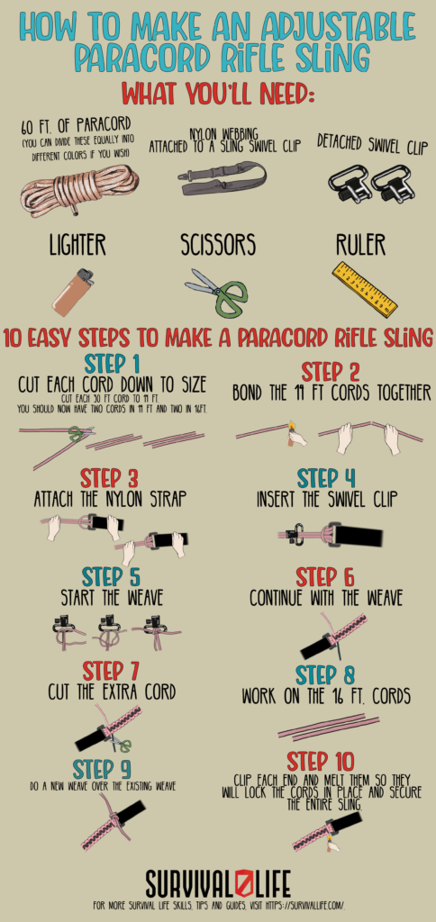 Paracord Rifle Sling How To Make An Adjustable Paracord Rifle Sling Easy Steps