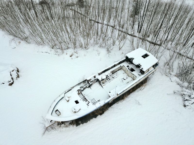 old abandon boat rural alaska Jeff Schock