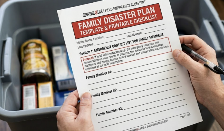 Family Disaster Plan Template Printable Checklist Download and Print FREE