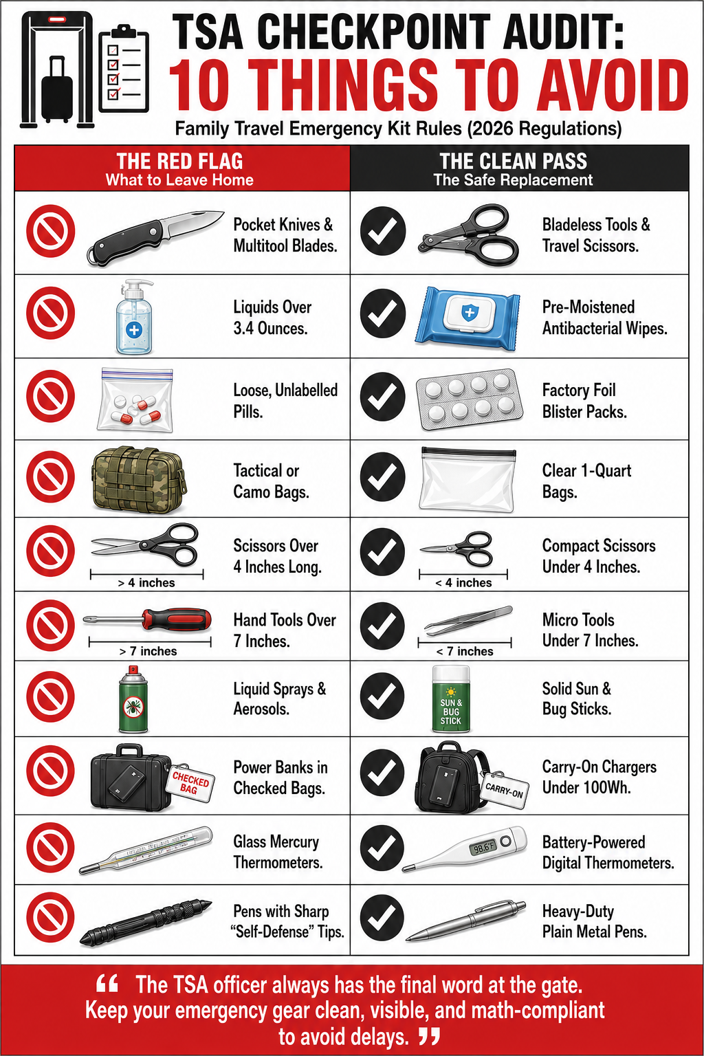 TSA Compliant Travel Emergency Kit Packing List 2026 tsa approved emergency kit 2026