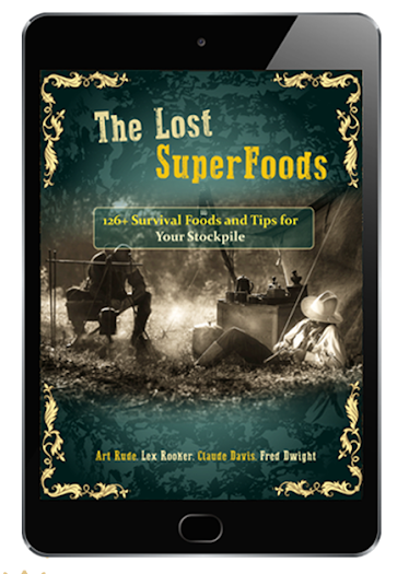 15 Canning Tips To Make Food Last For A Long Time The Lost SuperFoods book cover, 126 survival foods and tips for your stockpile